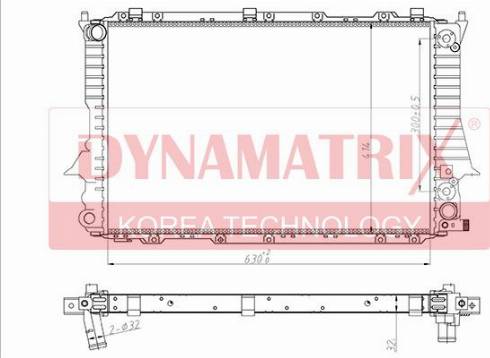 Dynamatrix DR60476 - Радіатор, охолодження двигуна autozip.com.ua