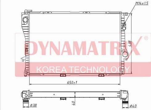 Dynamatrix DR60603A - Радіатор, охолодження двигуна autozip.com.ua