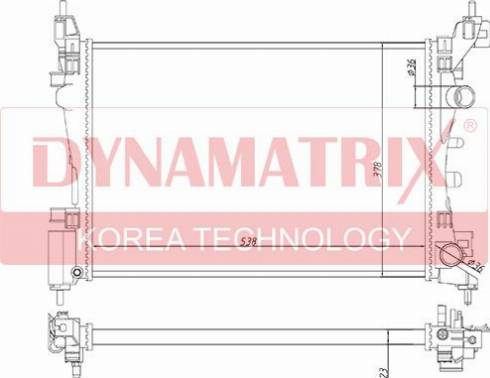 Dynamatrix DR61918 - Радіатор, охолодження двигуна autozip.com.ua