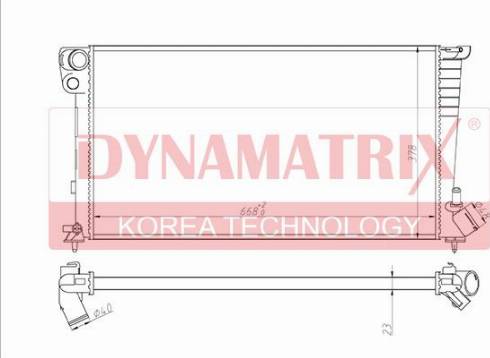 Dynamatrix DR61315 - Радіатор, охолодження двигуна autozip.com.ua