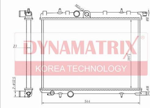 Dynamatrix DR63502A - Радіатор, охолодження двигуна autozip.com.ua