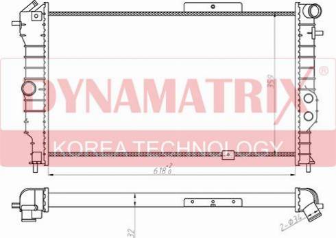 Dynamatrix DR630631 - Радіатор, охолодження двигуна autozip.com.ua