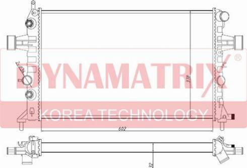 Dynamatrix DR63003A - Радіатор, охолодження двигуна autozip.com.ua