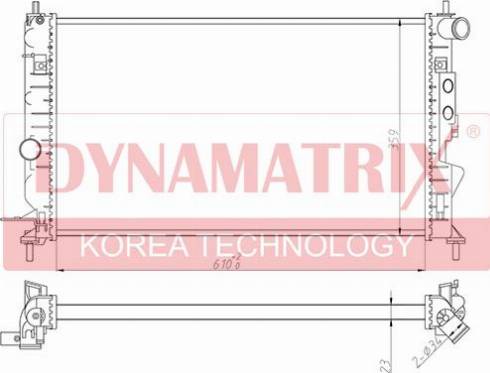 Dynamatrix DR630121 - Радіатор, охолодження двигуна autozip.com.ua