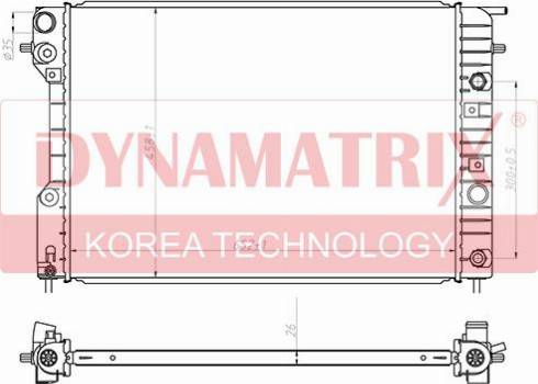 Dynamatrix DR63072A - Радіатор, охолодження двигуна autozip.com.ua