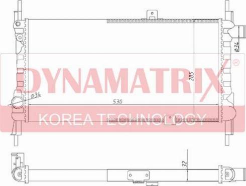 Dynamatrix DR632381 - Радіатор, охолодження двигуна autozip.com.ua