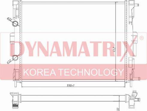 Dynamatrix DR63765A - Радіатор, охолодження двигуна autozip.com.ua