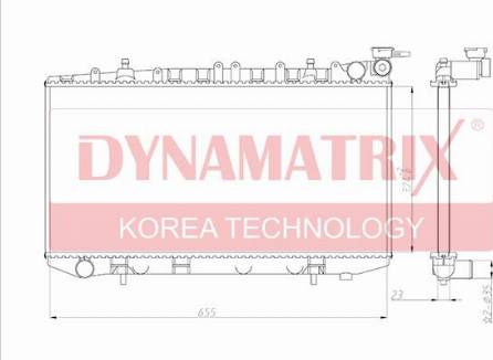 Dynamatrix DR62421 - Радіатор, охолодження двигуна autozip.com.ua