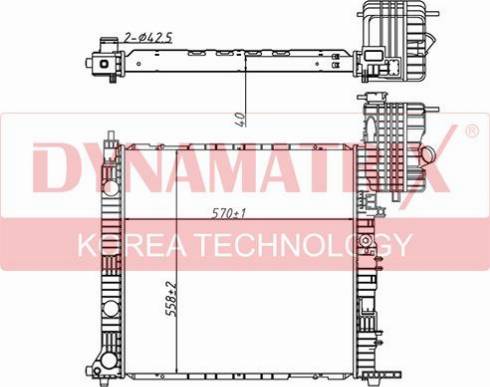 Dynamatrix DR62559A - Радіатор, охолодження двигуна autozip.com.ua