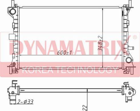 Dynamatrix DR62052 - Радіатор, охолодження двигуна autozip.com.ua