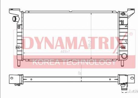 Dynamatrix DR621541 - Радіатор, охолодження двигуна autozip.com.ua