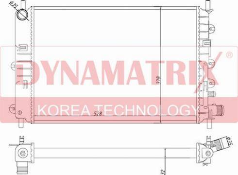 Dynamatrix DR62217A - Радіатор, охолодження двигуна autozip.com.ua