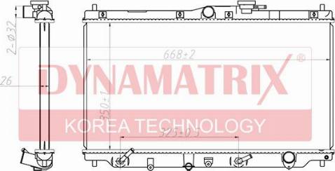 Dynamatrix DR622831 - Радіатор, охолодження двигуна autozip.com.ua