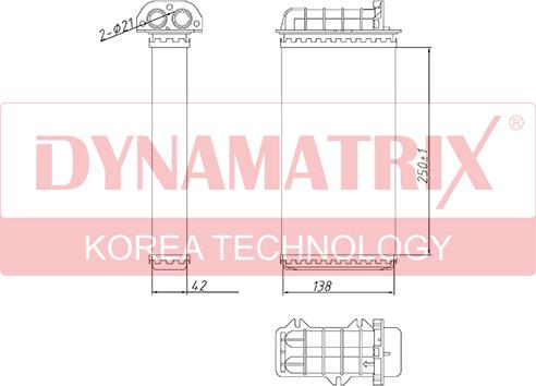 Dynamatrix DR71441 - Теплообмінник, опалення салону autozip.com.ua