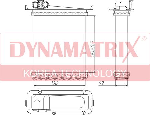 Dynamatrix DR73640 - Теплообмінник, опалення салону autozip.com.ua