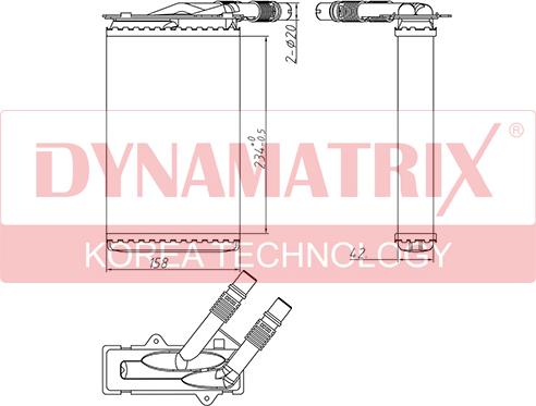 Dynamatrix DR72985 - Теплообмінник, опалення салону autozip.com.ua