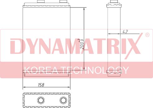 Dynamatrix DR72660 - Теплообмінник, опалення салону autozip.com.ua