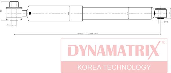 Dynamatrix DSA551804 - Амортизатор autozip.com.ua