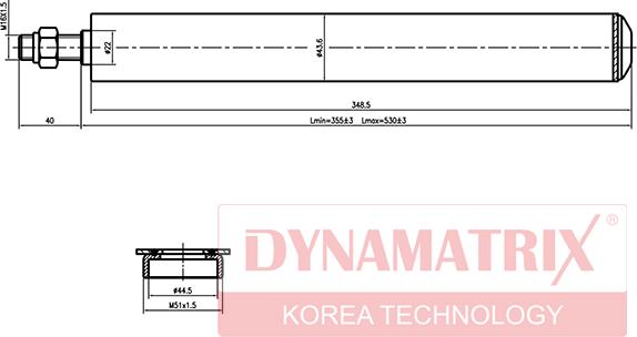 Dynamatrix DSA665063 - Амортизатор autozip.com.ua