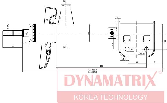 Dynamatrix DSA634021 - Амортизатор autozip.com.ua