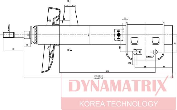 Dynamatrix DSA634022 - Амортизатор autozip.com.ua
