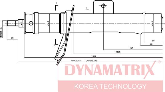Dynamatrix DSA633839 - Амортизатор autozip.com.ua