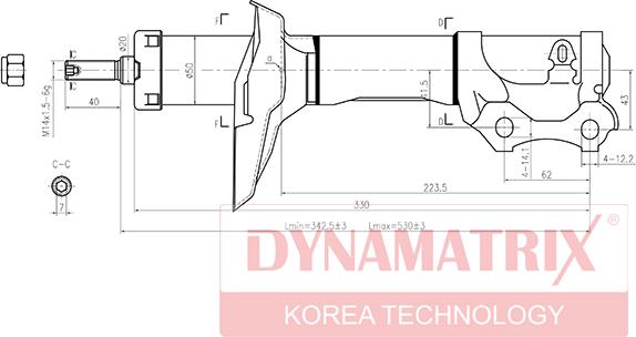 Dynamatrix DSA633712 - Амортизатор autozip.com.ua