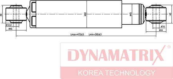 Dynamatrix DSA344456 - Амортизатор autozip.com.ua