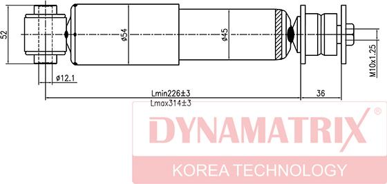 Dynamatrix DSA345900 - Амортизатор autozip.com.ua