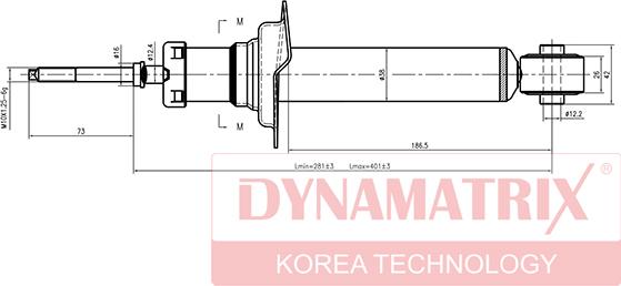 Dynamatrix DSA341186 - Амортизатор autozip.com.ua