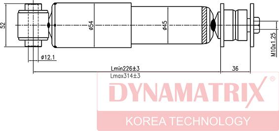 Dynamatrix DSA341846 - Амортизатор autozip.com.ua