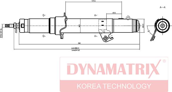 Dynamatrix DSA341352 - Амортизатор autozip.com.ua