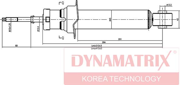 Dynamatrix DSA341325 - Амортизатор autozip.com.ua