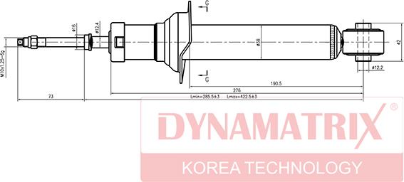 Dynamatrix DSA341226 - Амортизатор autozip.com.ua