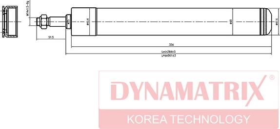 Dynamatrix DSA366002 - Амортизатор autozip.com.ua