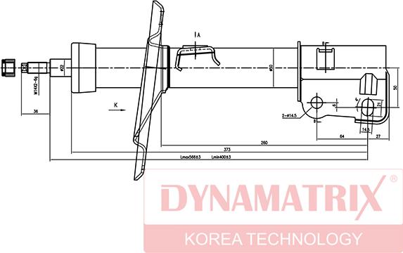 Dynamatrix DSA334188 - Амортизатор autozip.com.ua