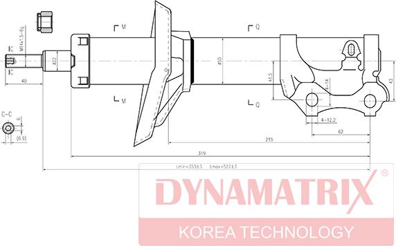 Dynamatrix DSA334810 - Амортизатор autozip.com.ua