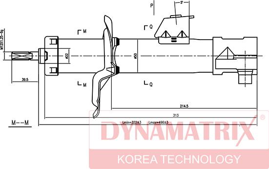 Dynamatrix DSA331015 - Амортизатор autozip.com.ua