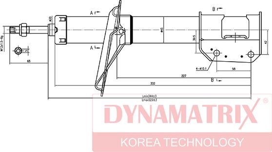 Dynamatrix DSA333843 - Амортизатор autozip.com.ua
