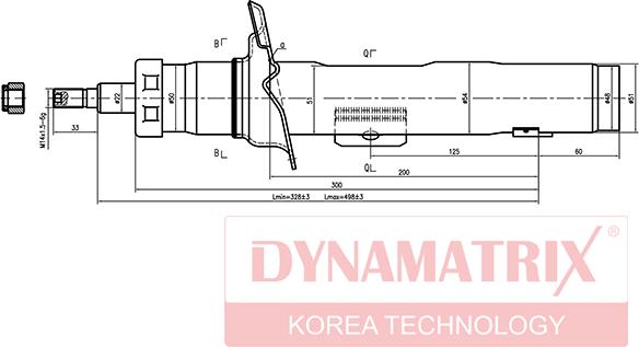 Dynamatrix DSA333728 - Амортизатор autozip.com.ua