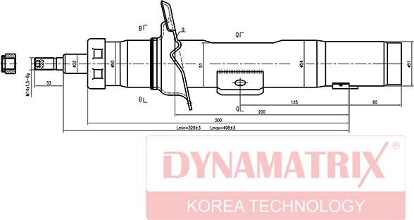 Dynamatrix DSA333727 - Амортизатор autozip.com.ua