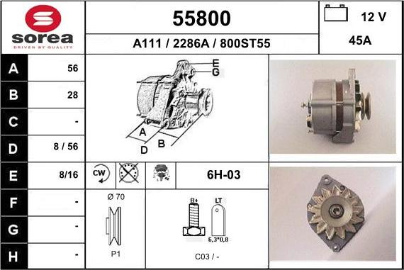 EAI 55800 - Генератор autozip.com.ua