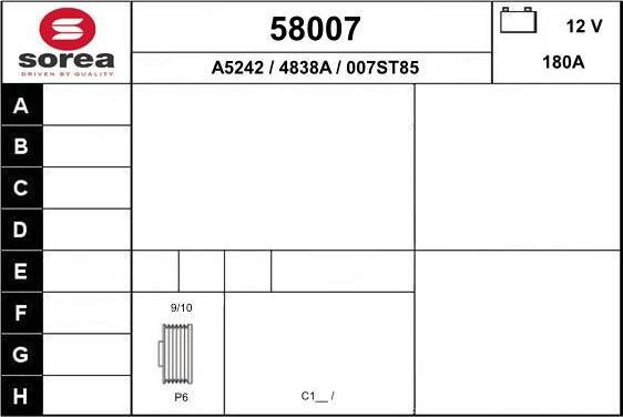 EAI 58007 - Генератор autozip.com.ua
