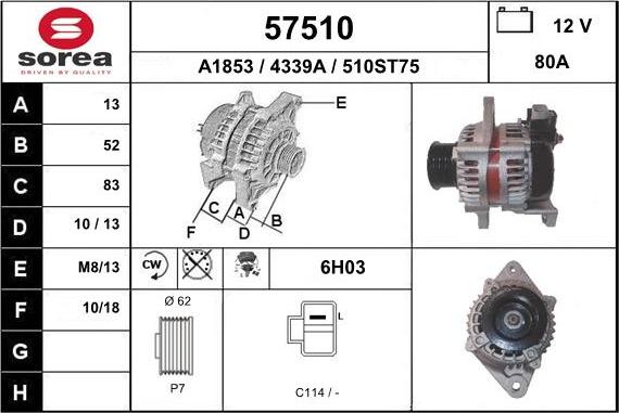 EAI 57510 - Генератор autozip.com.ua