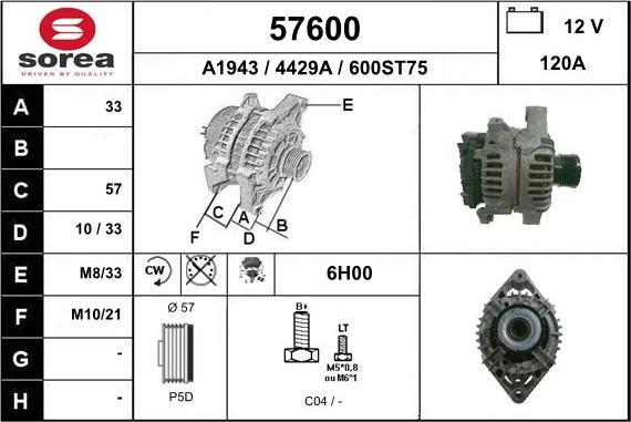 EAI 57600 - Генератор autozip.com.ua