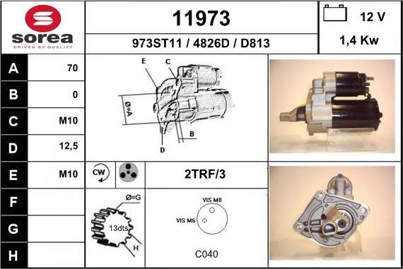 EAI 11973 - Стартер autozip.com.ua