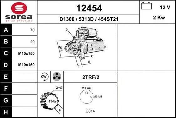 EAI 12454 - Стартер autozip.com.ua