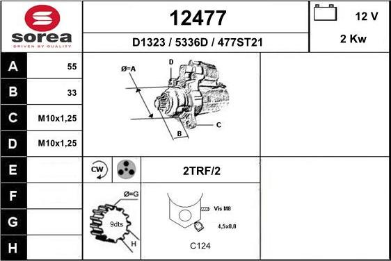 EAI 12477 - Стартер autozip.com.ua