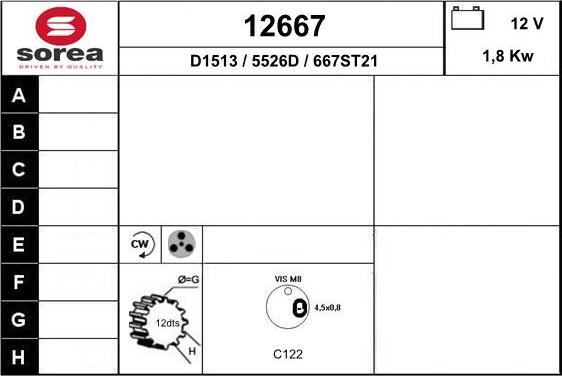 EAI 12667 - Стартер autozip.com.ua