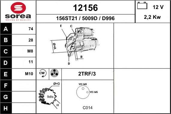 EAI 12156 - Стартер autozip.com.ua